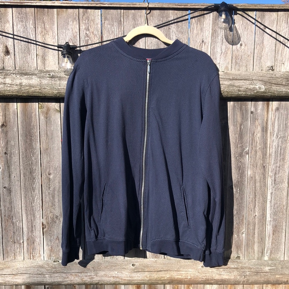 Vintage Britches Sport by SAMTEX Men’s Large Navy Blue Zippered Jacket.